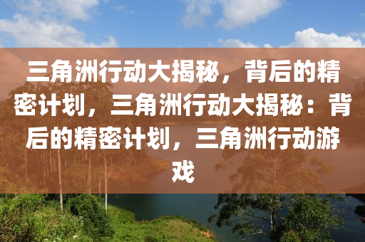 三角洲行动大揭秘,背后的精密计划,三角洲行动大揭秘:背后的精密计划,三角洲行动游戏