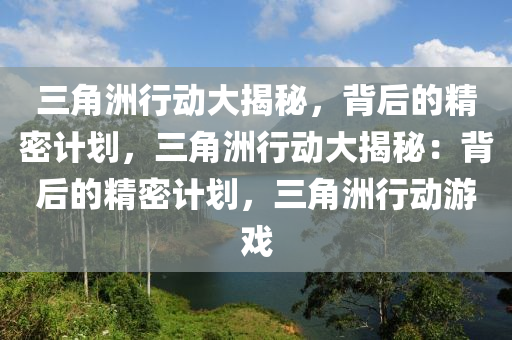 三角洲行动大揭秘,背后的精密计划,三角洲行动大揭秘:背后的精密计划,三角洲行动游戏