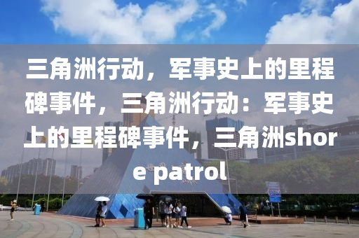 三角洲行动,军事史上的里程碑事件,三角洲行动:军事史上的里程碑事件,三角洲shore patrol