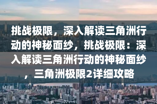 挑战极限,深入解读三角洲行动的神秘面纱,挑战极限:深入解读三角洲行动的神秘面纱,三角洲极限2详细攻略