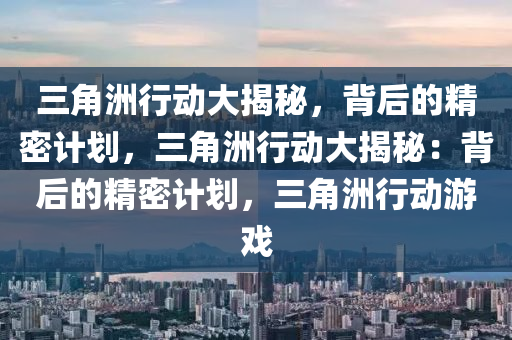 三角洲行动大揭秘,背后的精密计划,三角洲行动大揭秘:背后的精密计划,三角洲行动游戏