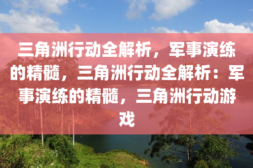三角洲行动全解析,军事演练的精髓,三角洲行动全解析:军事演练的精髓,三角洲行动游戏