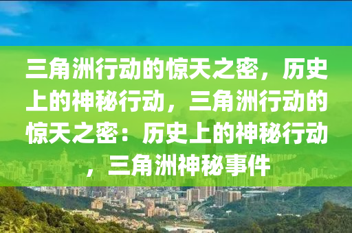 三角洲行动的惊天之密，历史上的神秘行动，三角洲行动的惊天之密：历史上的神秘行动，三角洲神秘事件