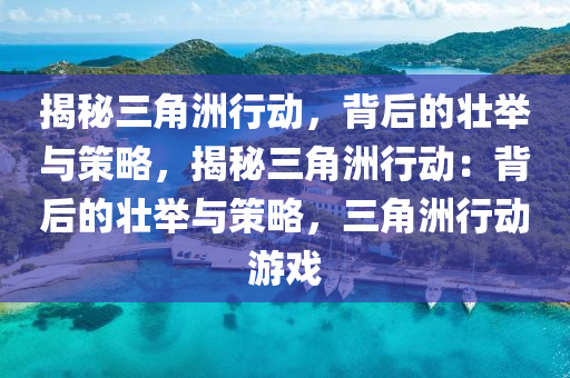 揭秘三角洲行动，背后的壮举与策略，揭秘三角洲行动：背后的壮举与策略，三角洲行动游戏