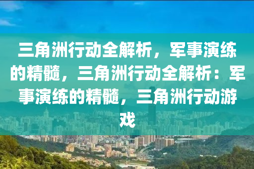 三角洲行动全解析,军事演练的精髓,三角洲行动全解析:军事演练的精髓,三角洲行动游戏
