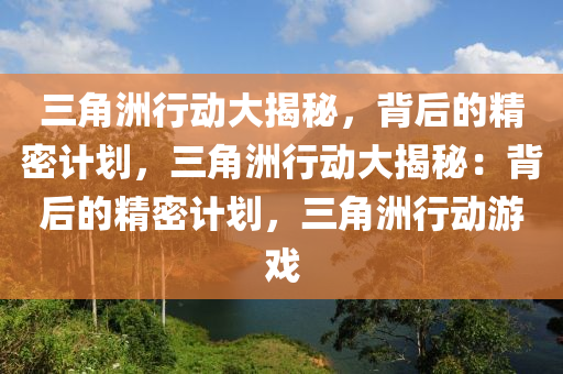 三角洲行动大揭秘,背后的精密计划,三角洲行动大揭秘:背后的精密计划,三角洲行动游戏