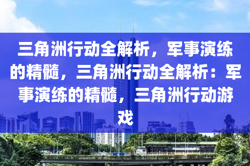 三角洲行动全解析,军事演练的精髓,三角洲行动全解析:军事演练的精髓,三角洲行动游戏