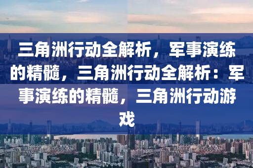三角洲行动全解析，军事演练的精髓，三角洲行动全解析：军事演练的精髓，三角洲行动游戏