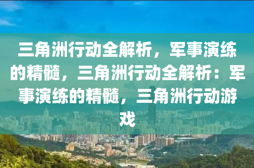 三角洲行动全解析，军事演练的精髓，三角洲行动全解析：军事演练的精髓，三角洲行动游戏