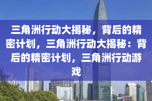 三角洲行动大揭秘，背后的精密计划，三角洲行动大揭秘：背后的精密计划，三角洲行动游戏