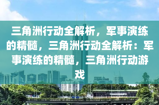 三角洲行动全解析,军事演练的精髓,三角洲行动全解析:军事演练的精髓,三角洲行动游戏