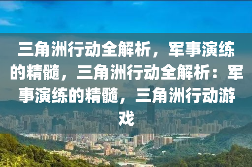 三角洲行动全解析,军事演练的精髓,三角洲行动全解析:军事演练的精髓,三角洲行动游戏