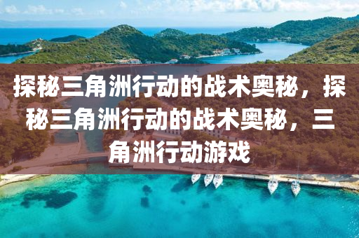 探秘三角洲行动的战术奥秘,探秘三角洲行动的战术奥秘,三角洲行动游戏