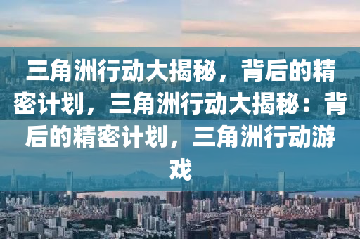 三角洲行动大揭秘,背后的精密计划,三角洲行动大揭秘:背后的精密计划,三角洲行动游戏