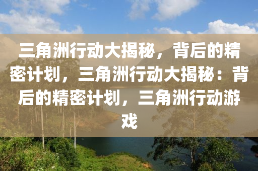 三角洲行动大揭秘,背后的精密计划,三角洲行动大揭秘:背后的精密计划,三角洲行动游戏