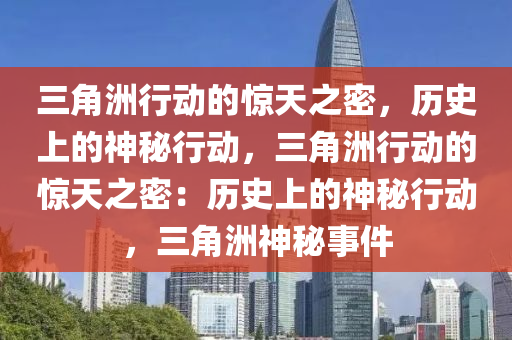 三角洲行动的惊天之密，历史上的神秘行动，三角洲行动的惊天之密：历史上的神秘行动，三角洲神秘事件