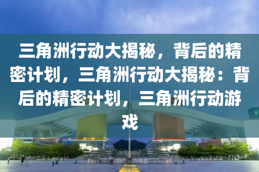 三角洲行动大揭秘，背后的精密计划，三角洲行动大揭秘：背后的精密计划，三角洲行动游戏