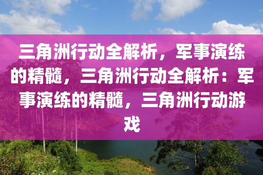 三角洲行动全解析,军事演练的精髓,三角洲行动全解析:军事演练的精髓,三角洲行动游戏