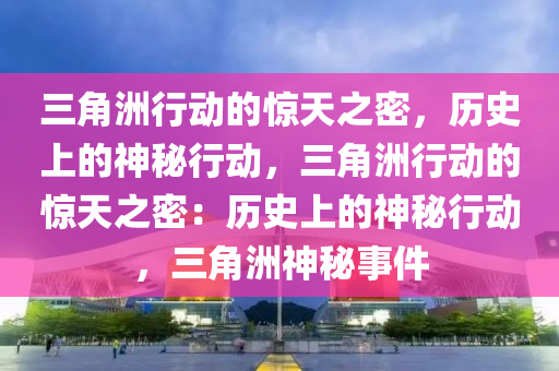 三角洲行动的惊天之密，历史上的神秘行动，三角洲行动的惊天之密：历史上的神秘行动，三角洲神秘事件