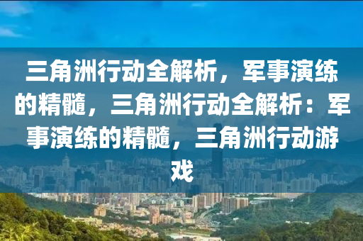三角洲行动全解析,军事演练的精髓,三角洲行动全解析:军事演练的精髓,三角洲行动游戏