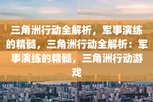 三角洲行动全解析,军事演练的精髓,三角洲行动全解析:军事演练的精髓,三角洲行动游戏