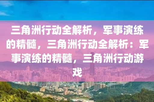 三角洲行动全解析，军事演练的精髓，三角洲行动全解析：军事演练的精髓，三角洲行动游戏