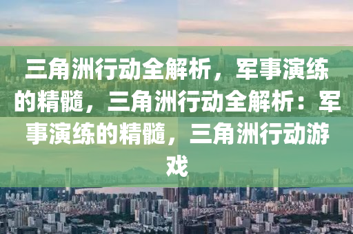 三角洲行动全解析,军事演练的精髓,三角洲行动全解析:军事演练的精髓,三角洲行动游戏