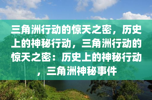 三角洲行动的惊天之密,历史上的神秘行动,三角洲行动的惊天之密:历史上的神秘行动,三角洲神秘事件