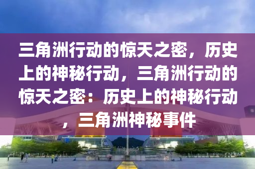 三角洲行动的惊天之密,历史上的神秘行动,三角洲行动的惊天之密:历史上的神秘行动,三角洲神秘事件