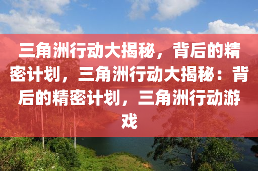 三角洲行动大揭秘，背后的精密计划，三角洲行动大揭秘：背后的精密计划，三角洲行动游戏